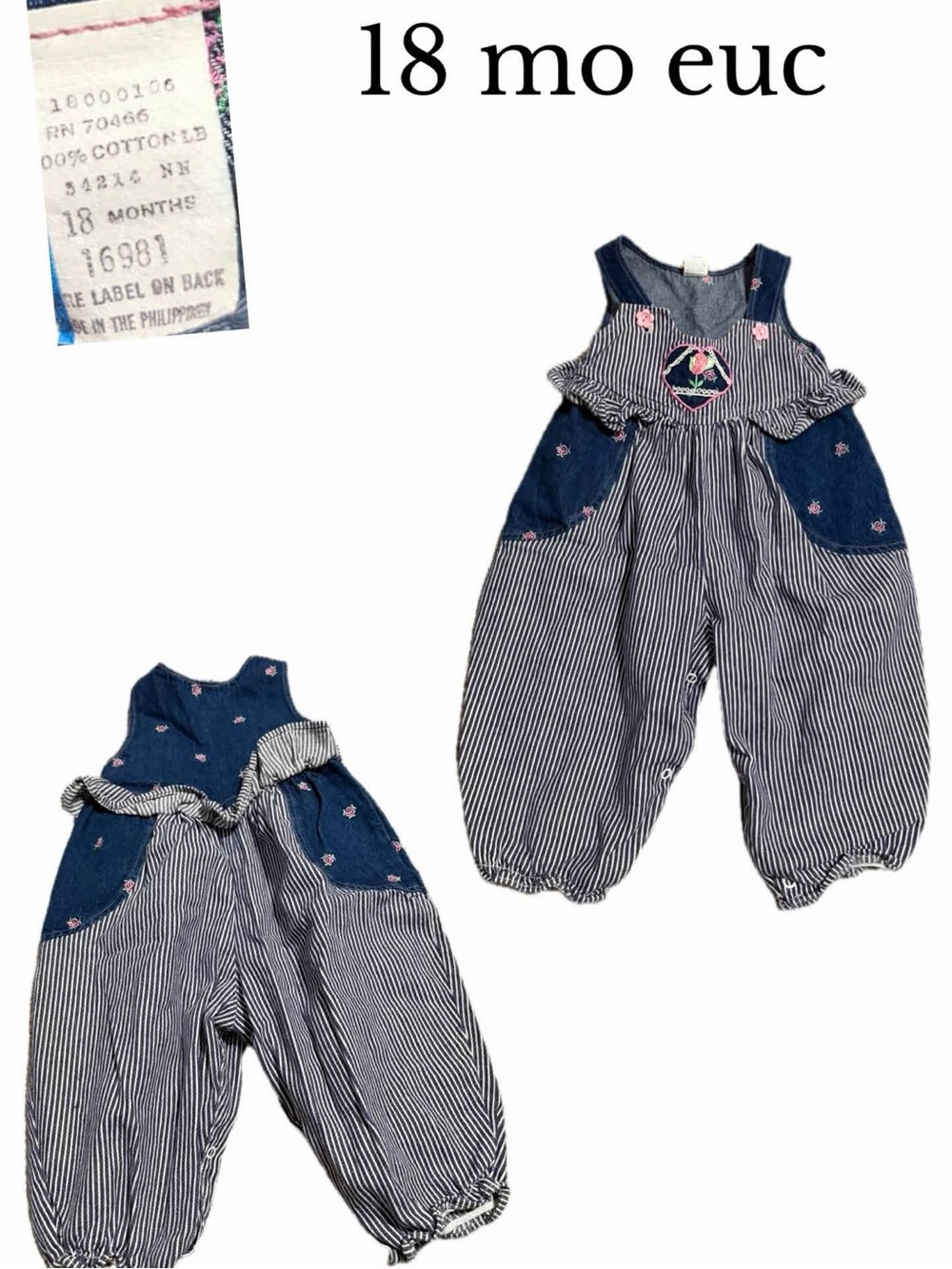 18 month gorgeous vintage denim romper
